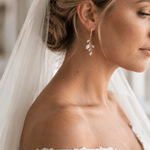 Aprille Rose Gold CZ Bridal Necklace & Earrings Set - Treasures by Agnes