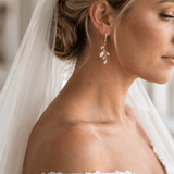 Aprille Rose Gold CZ Bridal Necklace & Earrings Set - Treasures by Agnes