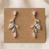 Aprille Rose Gold CZ Bridal Necklace & Earrings Set - Treasures by Agnes