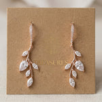 Aprille Rose Gold CZ Bridal Necklace & Earrings Set - Treasures by Agnes