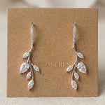 Aprille Rose Gold CZ Bridal Necklace & Earrings Set - Treasures by Agnes