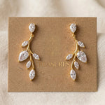 Aprille Rose Gold CZ Bridal Necklace & Earrings Set - Treasures by Agnes