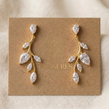 Aprille Rose Gold CZ Bridal Necklace & Earrings Set - Treasures by Agnes