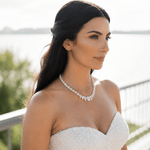 Aubree Bridal Necklace with Backdrop - Treasures by Agnes