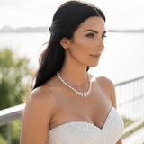 Aubree Bridal Necklace with Backdrop - Treasures by Agnes
