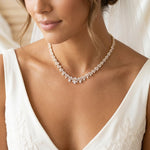 Aubree Bridal Necklace with Backdrop - Treasures by Agnes