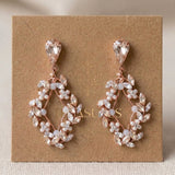 Audra Antique Gold Swarovski Crystal Bridal Earrings - Treasures by Agnes