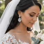 Bella Swarovski Crystal & Pearl Bridal Earrings - Treasures by Agnes