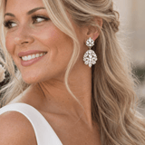 Bella Swarovski Crystal & Pearl Bridal Earrings - Treasures by Agnes