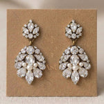Bella Swarovski Crystal & Pearl Bridal Earrings - Treasures by Agnes
