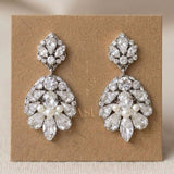 Bella Swarovski Crystal & Pearl Bridal Earrings - Treasures by Agnes