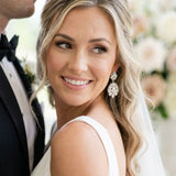 Bella Swarovski Crystal & Pearl Bridal Earrings - Treasures by Agnes