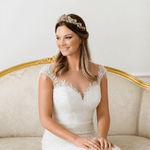 Chandra Bridal Tiara in Antique Gold - Treasures by Agnes