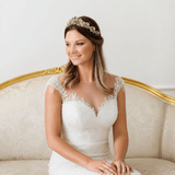 Chandra Bridal Tiara in Antique Gold - Treasures by Agnes