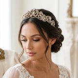 Chandra Bridal Tiara in Antique Gold - Treasures by Agnes