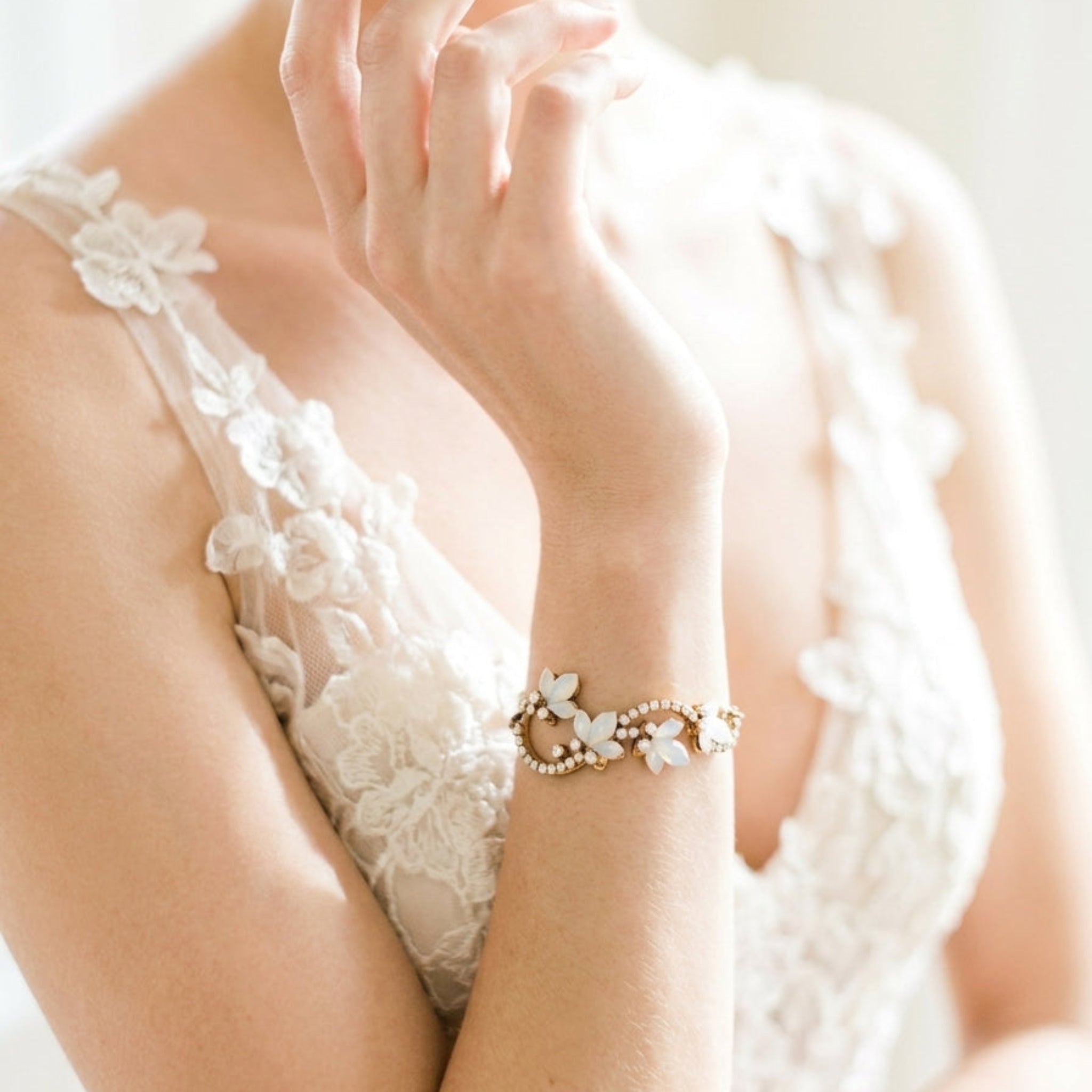 Cleo Antique Gold Bridal Bracelet - Treasures by Agnes