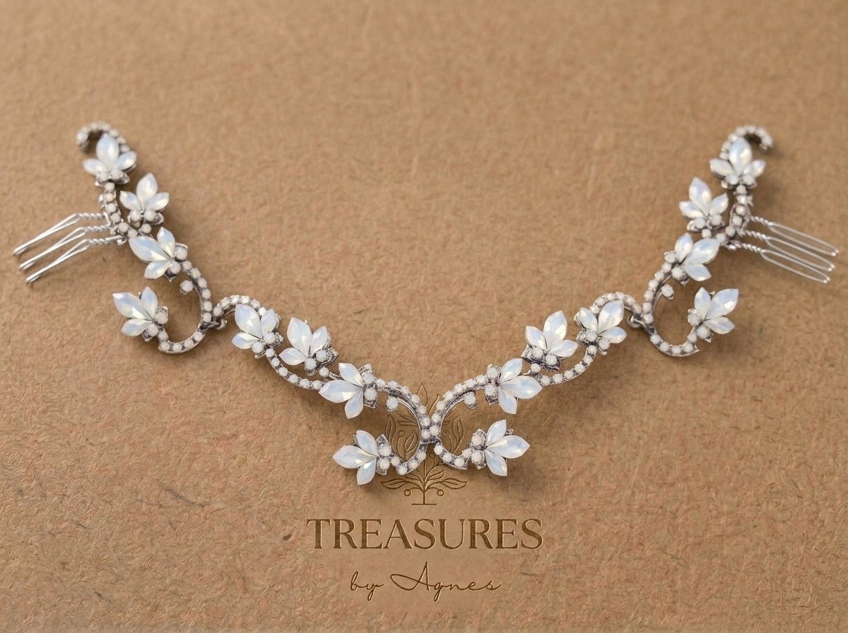 Cleo Antique Gold Bridal Hair Vine - Treasures by Agnes