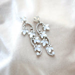 Cleo Bridal White Opal Crystal Earrings - Treasures by Agnes
