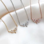 Delicate gold filled cubic zirconia necklace - LISETTE - Treasures by Agnes