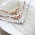 Delicate gold filled cubic zirconia necklace - LISETTE - Treasures by Agnes
