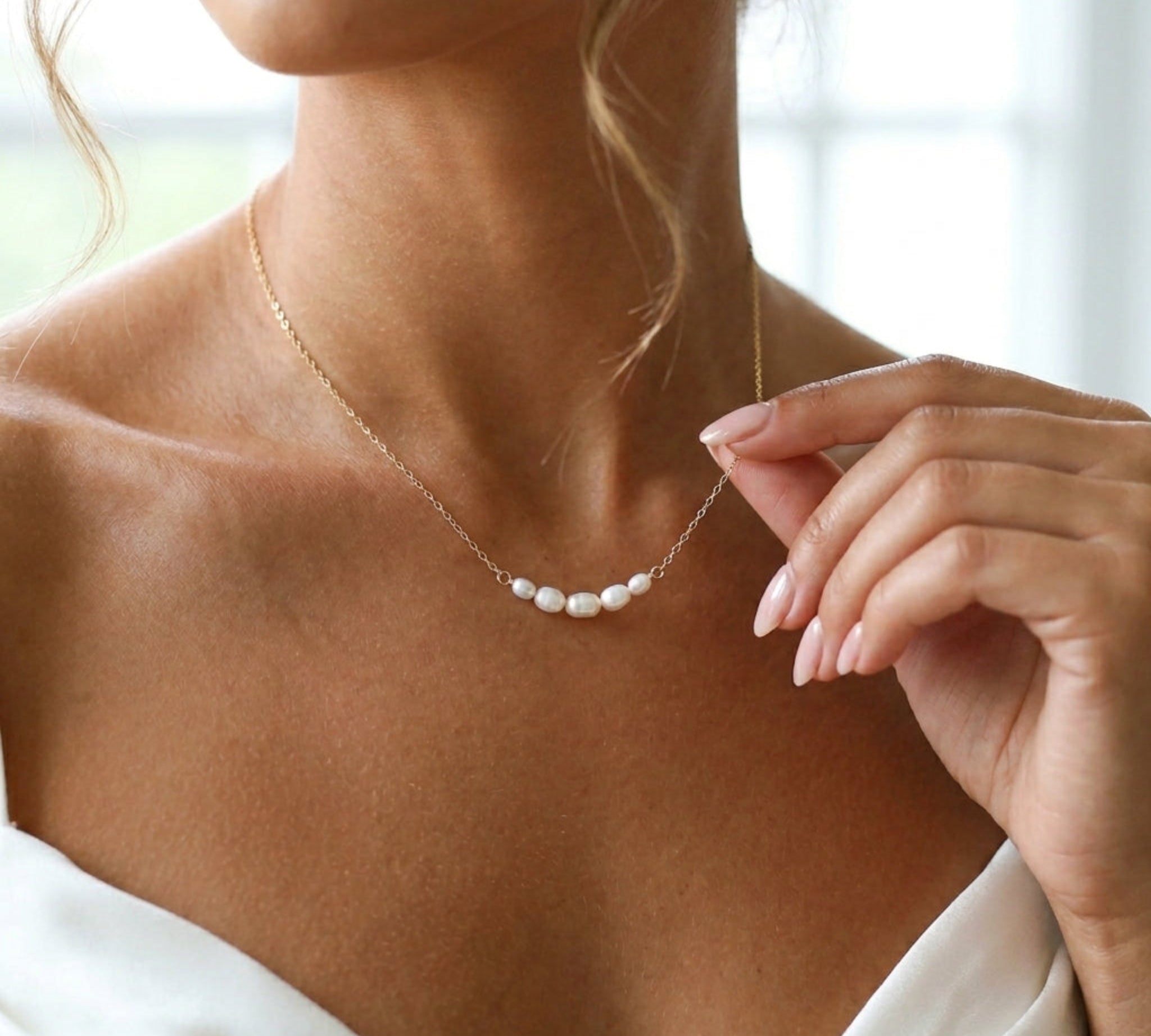Demi Bridal Pearl Necklace - Treasures by Agnes
