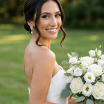 Divine Rose gold CZ Teardrop Bridal Earrings - Treasures by Agnes