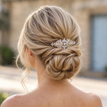 Emma Rose Gold CZ Bridal Hair Comb - Treasures by Agnes