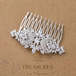 Emma Rose Gold CZ Bridal Hair Comb - Treasures by Agnes