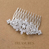 Emma Rose Gold CZ Bridal Hair Comb - Treasures by Agnes