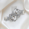 Floral Bridal hair comb with Austrian crystals and pearls - LISA - Treasures by Agnes