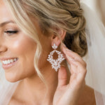 Francesca Rose Gold Bridal Earrings - Treasures by Agnes