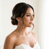 Frankie CZ Ear Climber Bridal Earrings - Treasures by Agnes