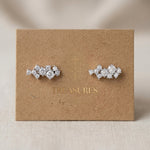 Frankie CZ Ear Climber Bridal Earrings - Treasures by Agnes