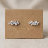 Frankie CZ Ear Climber Bridal Earrings - Treasures by Agnes