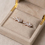 Frankie CZ Ear Climber Bridal Earrings - Treasures by Agnes