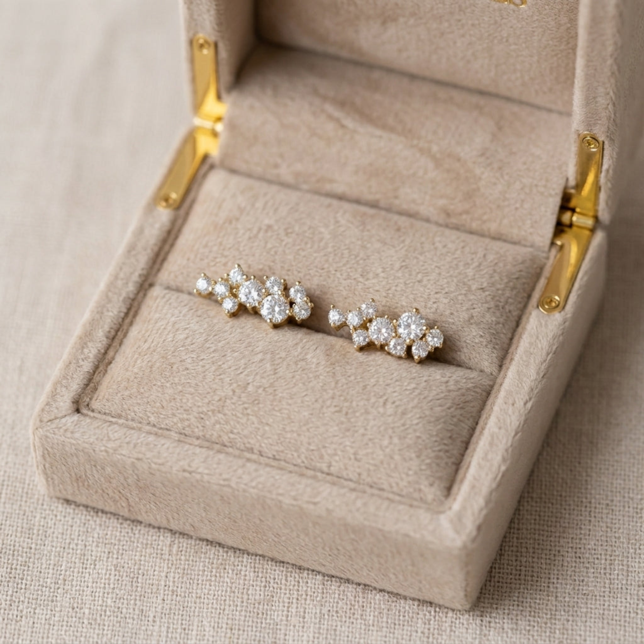Frankie CZ Ear Climber Bridal Earrings - Treasures by Agnes
