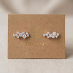Frankie CZ Ear Climber Bridal Earrings - Treasures by Agnes