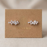 Frankie CZ Ear Climber Bridal Earrings - Treasures by Agnes