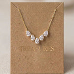 Gemma Dainty Gold CZ Bridal Necklace - Treasures by Agnes