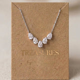 Gemma Dainty Gold CZ Bridal Necklace - Treasures by Agnes