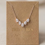 Gemma Dainty Gold CZ Bridal Necklace - Treasures by Agnes