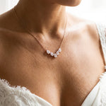 Gemma Dainty Gold CZ Bridal Necklace - Treasures by Agnes