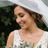 Gemma Dainty Gold CZ Bridal Necklace - Treasures by Agnes