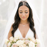 Gemma Dainty Gold CZ Bridal Necklace - Treasures by Agnes