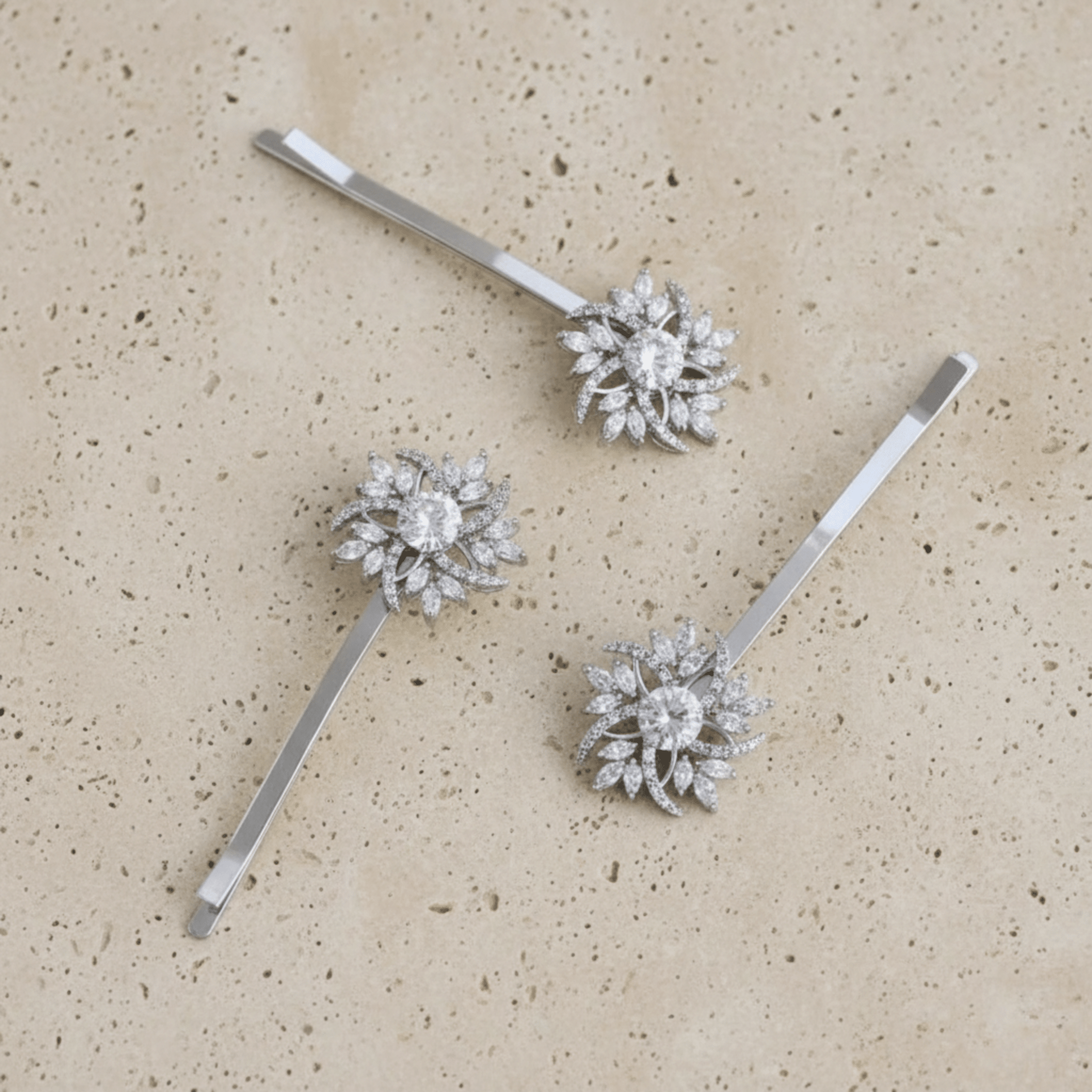 Gold Cubic Zirconia Bridal Hair Pins - Treasures by Agnes