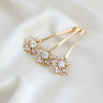 Gold Cubic Zirconia Bridal Hair Pins - Treasures by Agnes
