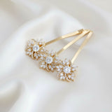 Gold Cubic Zirconia Bridal Hair Pins - Treasures by Agnes