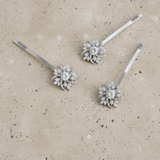 Gold Cubic Zirconia Bridal Hair Pins - Treasures by Agnes