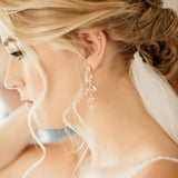 Aprille CZ & White Opal Bridal Earrings