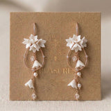 Irena Floral Bridal Earrings with Pearls - Treasures by Agnes